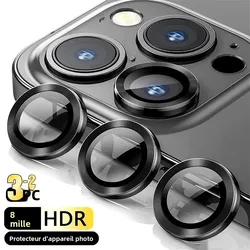 3-2PCS Camera Lens Protector For iPhone 17 Pro Max 17Pro 17Air Metal Ring Protector Glass For iPhone 14 15 16 ProMax Camera Lens