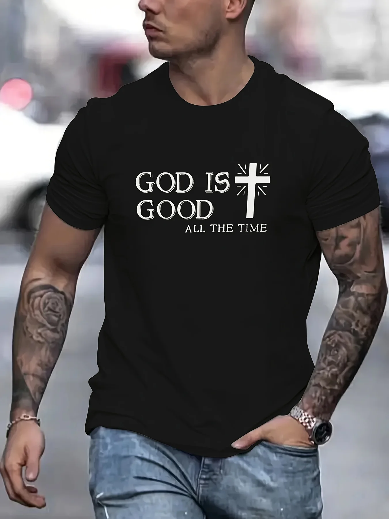 Men's Outdoor Sports Daily Commuting T-Shirt Men's Trendy Sports T-Shirt with ANSWER ME Print Short-Sleeved T-Shirt Breathable T