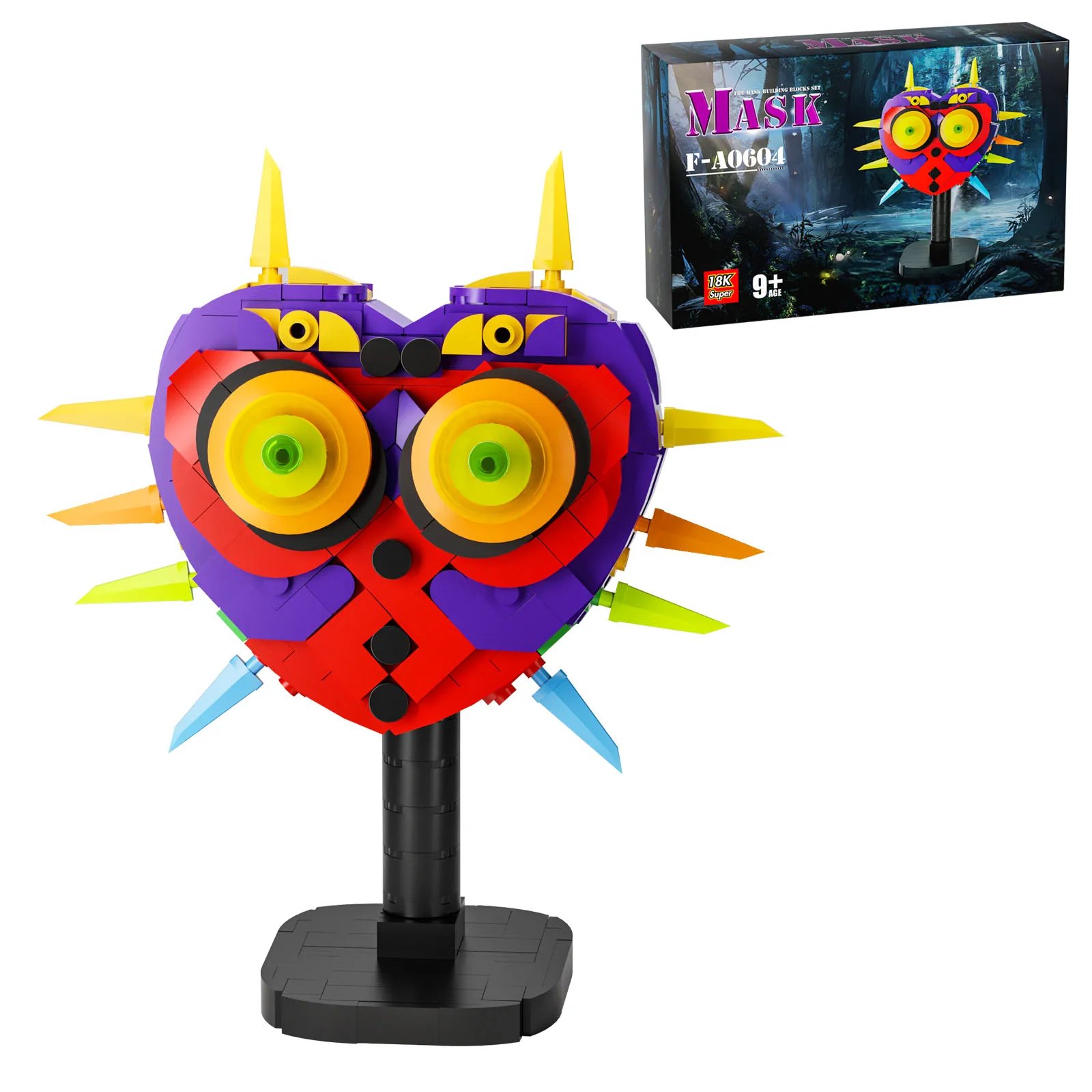 

Moc The Legend of Zeldaed Majora's Mask DIY Blocks Game Anime Character Mask Building Blocks for Children Creative Gifts