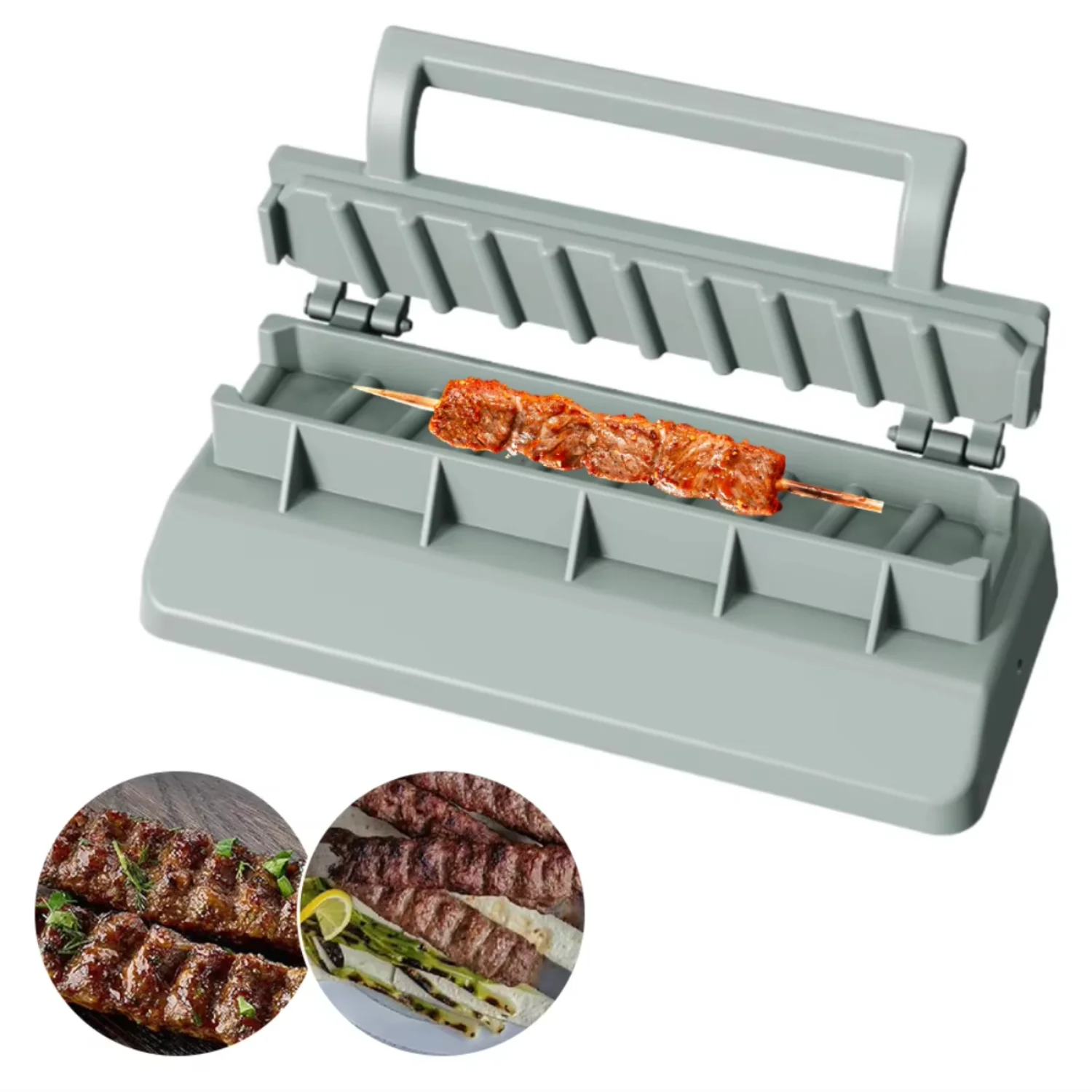 Kebab Maker Plastic Kebab Press Portable Reusable Barbecue Meat Skewer Machine Easy BBQ Companion   Chefs Traeger Smoker digital