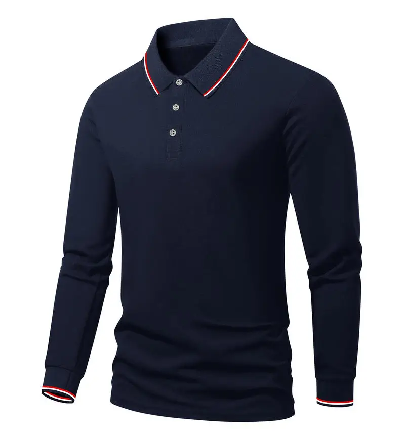 Männer Frühling und Herbst Casual Top Atmungsaktive Bequeme Polo-Shirt Heißer Verkauf Mode herren Business Langarm T-Shirt