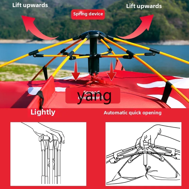 خيمة LH للتخييم على شاطئ البحر في الهواء الطلق والنزهات ومحرك السرعة الأوتوماتيكي المحمول #4