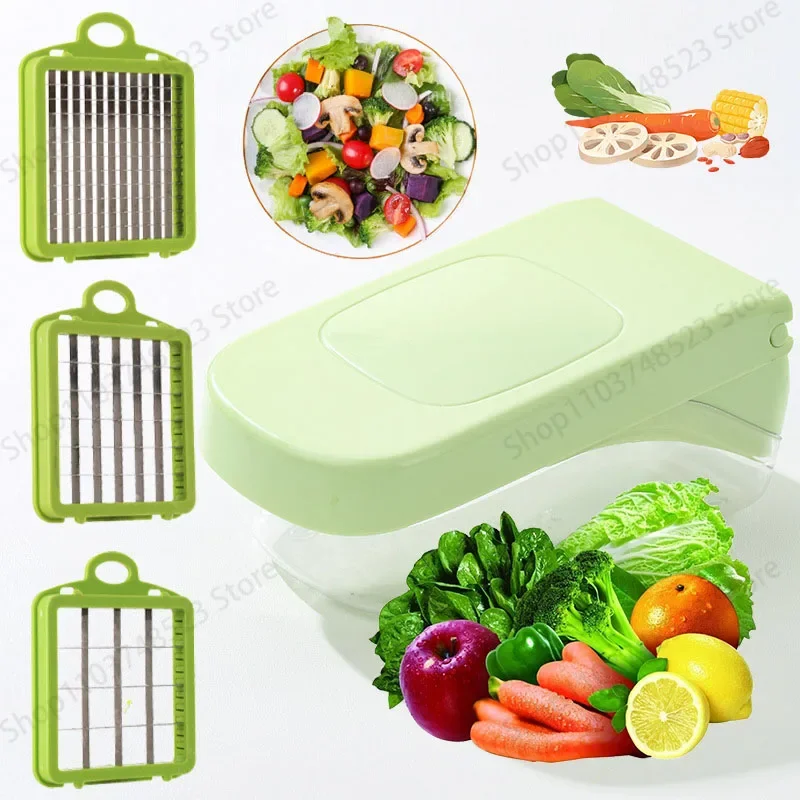 17 in 1 Multifunctional Vegetable Chopper Onion Chopper Handle Food Grate Food Chopper Kitchen Vegetable Slicer Dicer Cut