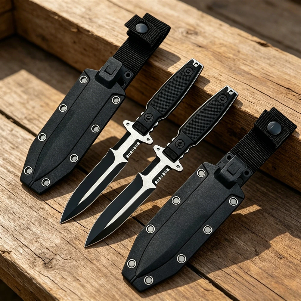 Survival Knife Full Tang - Tragbares Full-Tang-Messer mit feststehender Klinge, kompaktes