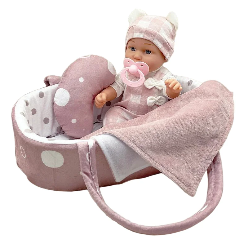 

Hot Sale Reborn Baby Doll Set 11.5 Inch Dolls Miniature Bed Kids Toys Fast Shipping Birthday Present For Children Girls DIY Game
