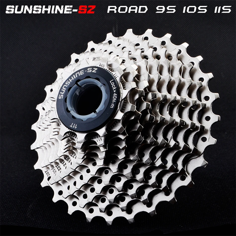 SUNSHINE K7 Cassette 8V 9V 10V 11V 12V MTB ROAD Freewheel 30/32/34T Bicycle Sprocket For Shimano deore SRAM 9 speed cassette