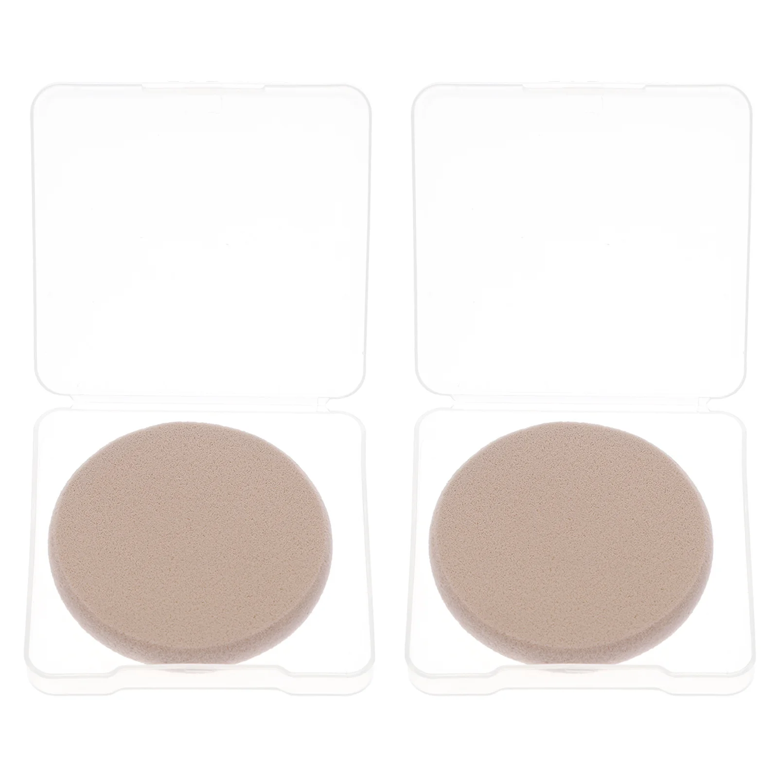 2 stuks poederdoos make-up spons blender voor foundation concealer gezichtsbladerdeeg spons compacte gezichtspoederdons