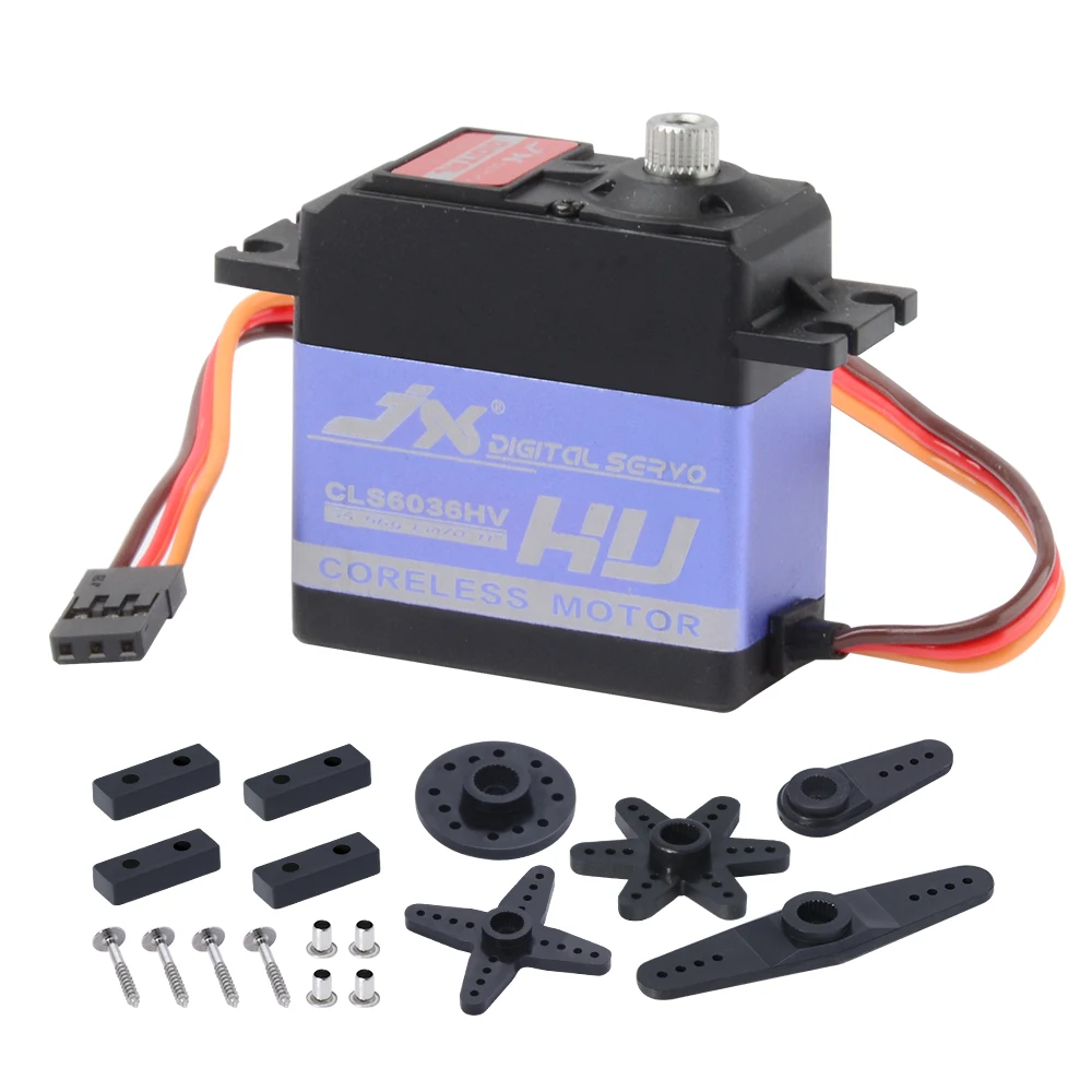 

JX CLS6036HV 36KG High Torque Aluminium Shell Metal Gear Coreless Digital Servo For RC Helicopter Airplane