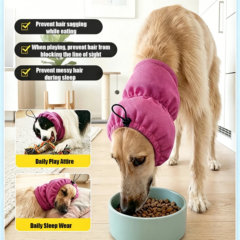 

Adjustable 2026 New Dog Cooling Head Cover Summer Instant Chill Hood for Long Hair Dogs Breathable Heat Relief Pet Headwear