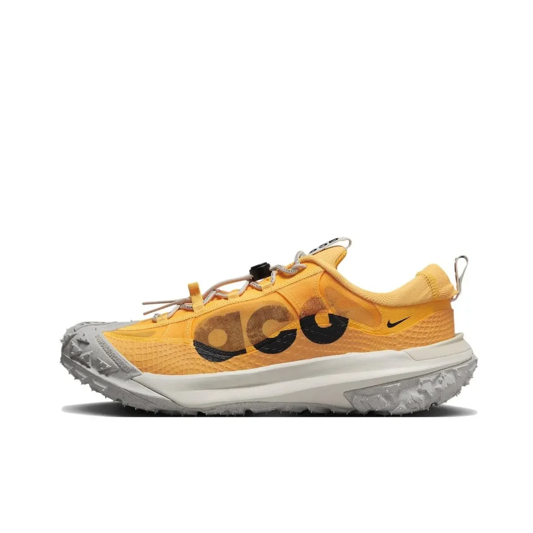 Nike ACG Mountain Fly 2 LOW GORE-TEX Zapatillas de deporte para hombre y mujer Zapatos de rastreo transpirables impermeables Amarillo y blanco