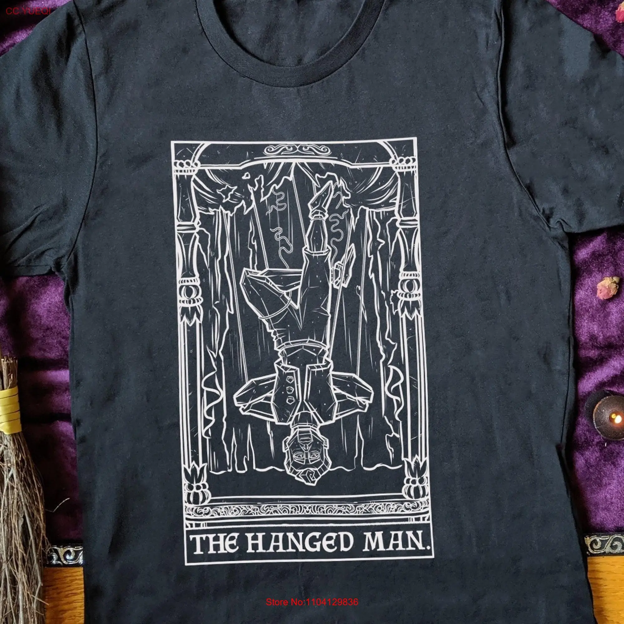 The Hanged Man Tarot Card T Shirt Marionette Puppet Gothic Horror Occult Spooky Halloween Witchcraft