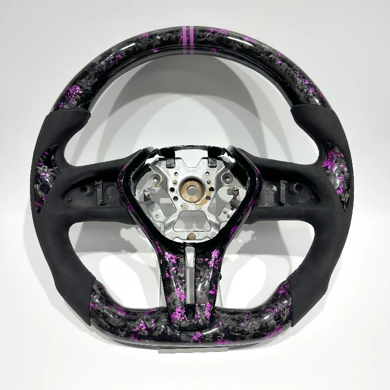 

Hot Sell Suede Leather Purple Forged Carbon Fiber Steering Wheel Fit for Infiniti Q60 Q50 Q50L Q30 QX30 G35 G37 FX35 QX70 M37