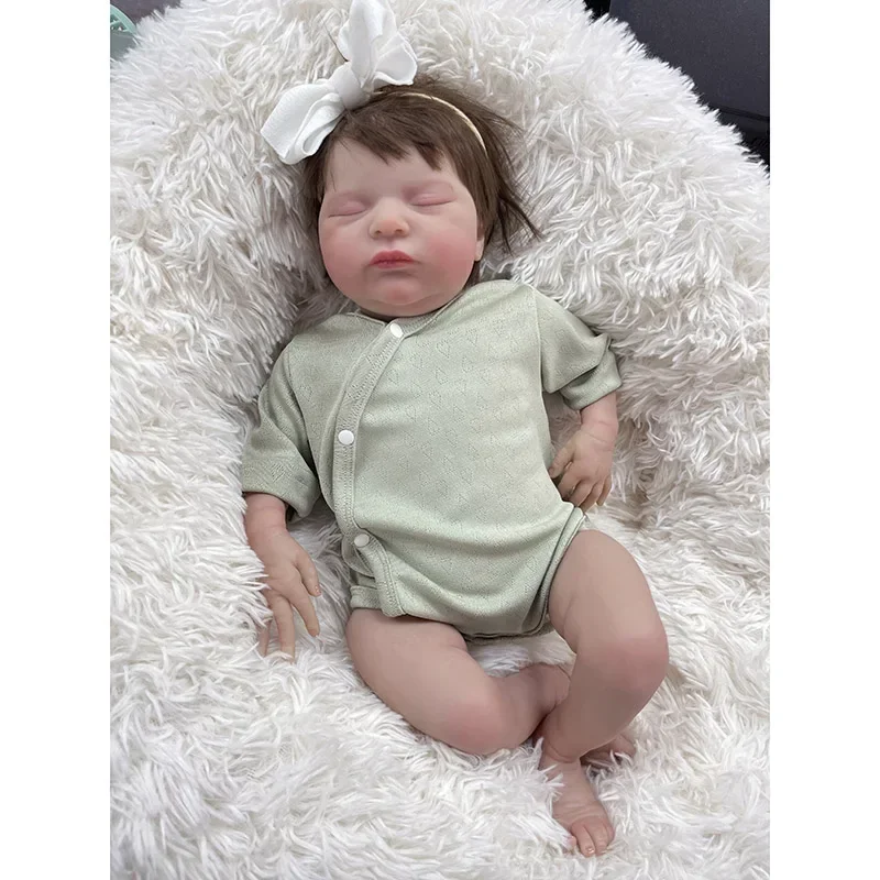 48cm Reborn Baby Doll Laura już pomalowana gotówka noworodka rozmiar 3D skóra widoczne żyły kolekcjonerska lalka artystyczna