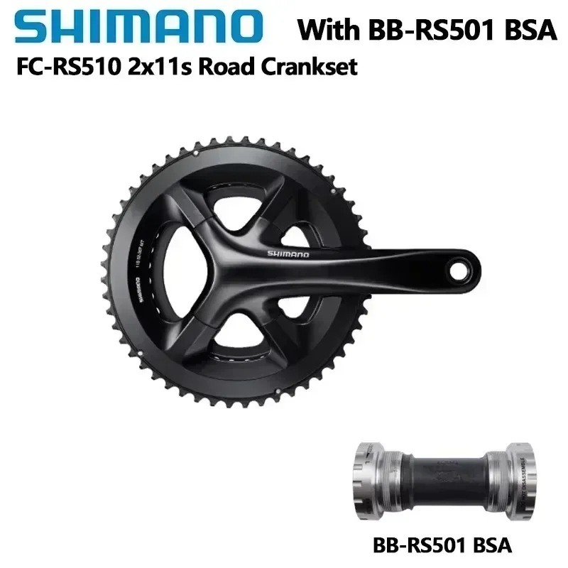 SHIMANO FC-RS510 2-Piece Crankset Chainwheel 165mm/170mm/172.5mm/175mm 50-34T For Road Bike Crankset 2x11-Speed Original Shimano