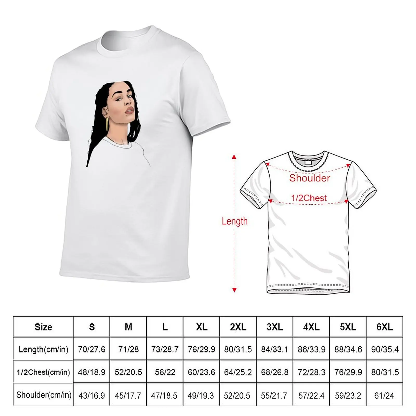 Jorja Smith illustration T-Shirt t shirts with prints t shirt man plain T-Shirt