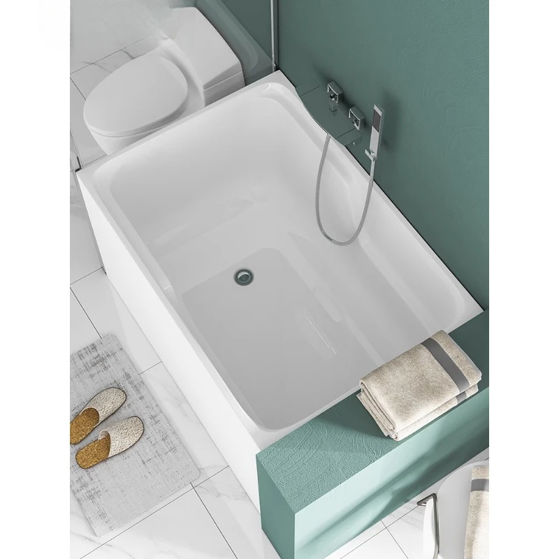 Bathtub small apartment freestanding mini Japanese style small deep bath acrylic adult household sitting small bath