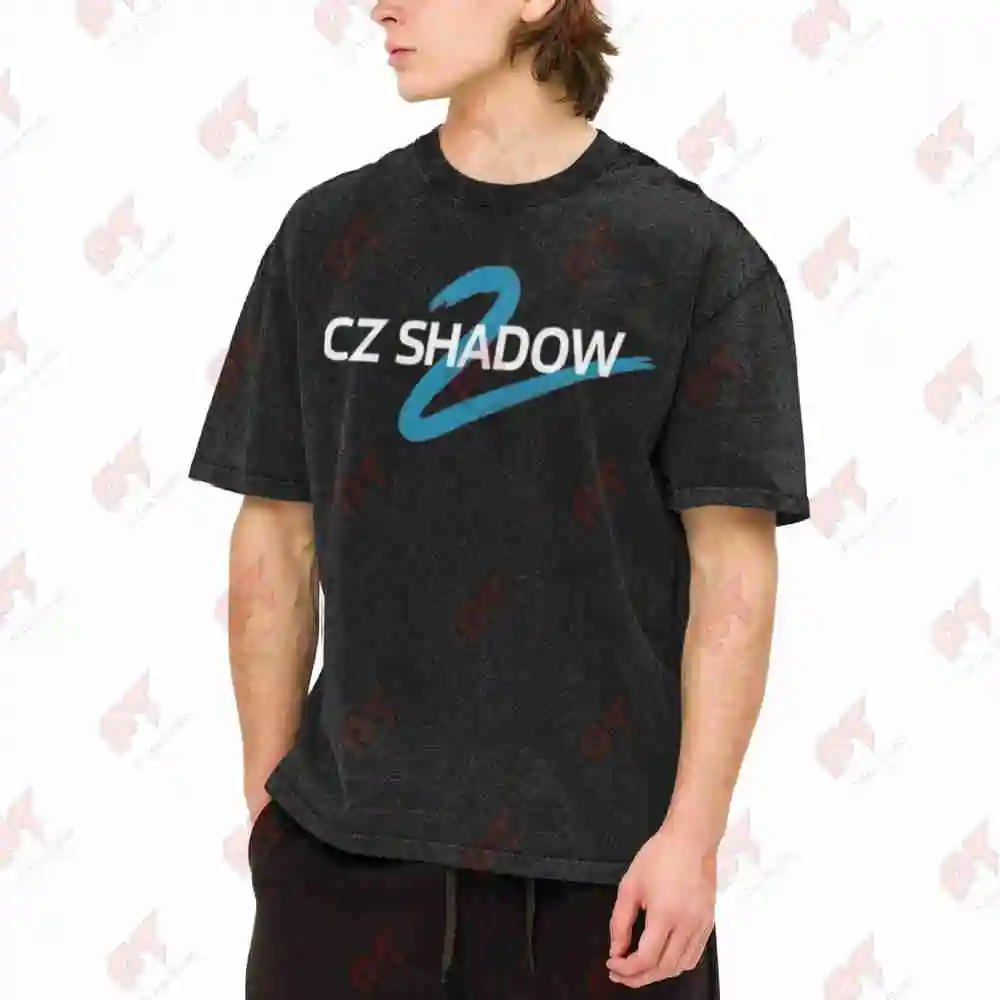 CZ Shadow 2 Logo Vintage Washed Tee Pure Cotton T-Shirt