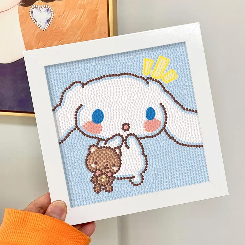 Sanrio Diamond Painting Adhesive Material Pack Anime Cute Cinnamorolls Handmade DIY Diamond Embroidery Children's Birthday Gift