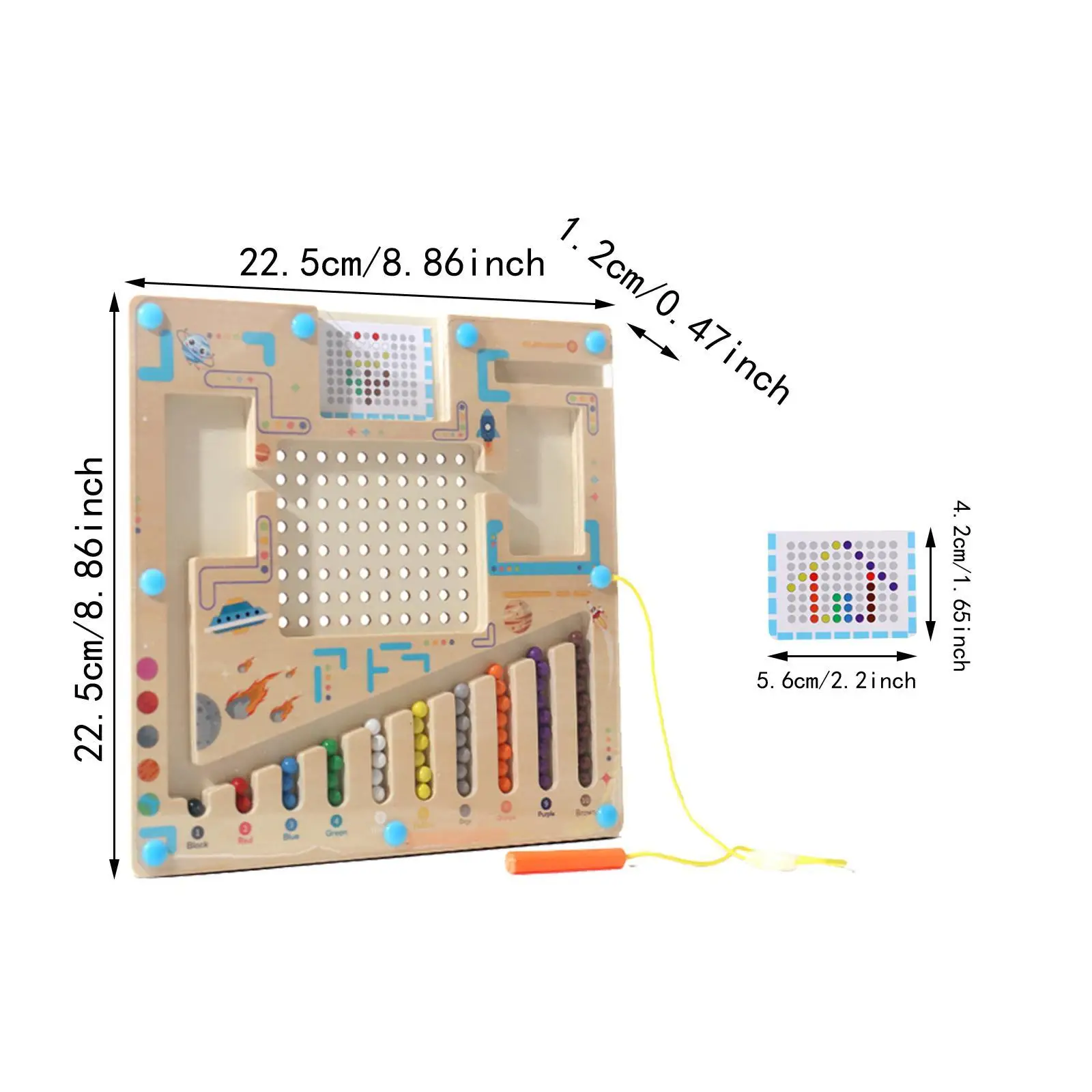 Color Sorting Maze Board Sorting Game for 2 3 4 5 Years Old Travel Preschool