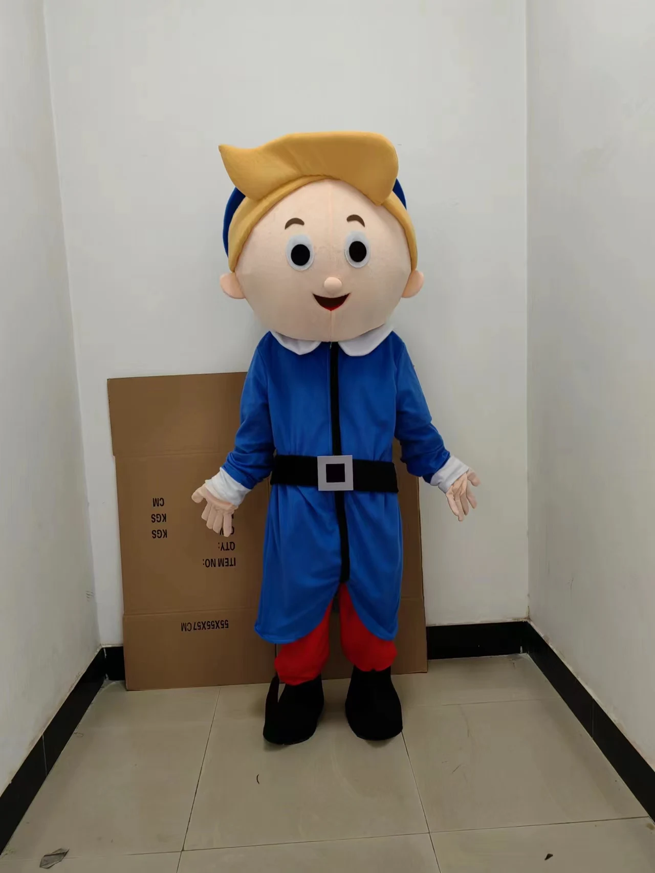 

New Adult Foam Boy Fancy Cartoon Mascot Costume Plush Christmas Fancy Dress Halloween Mascot Costume