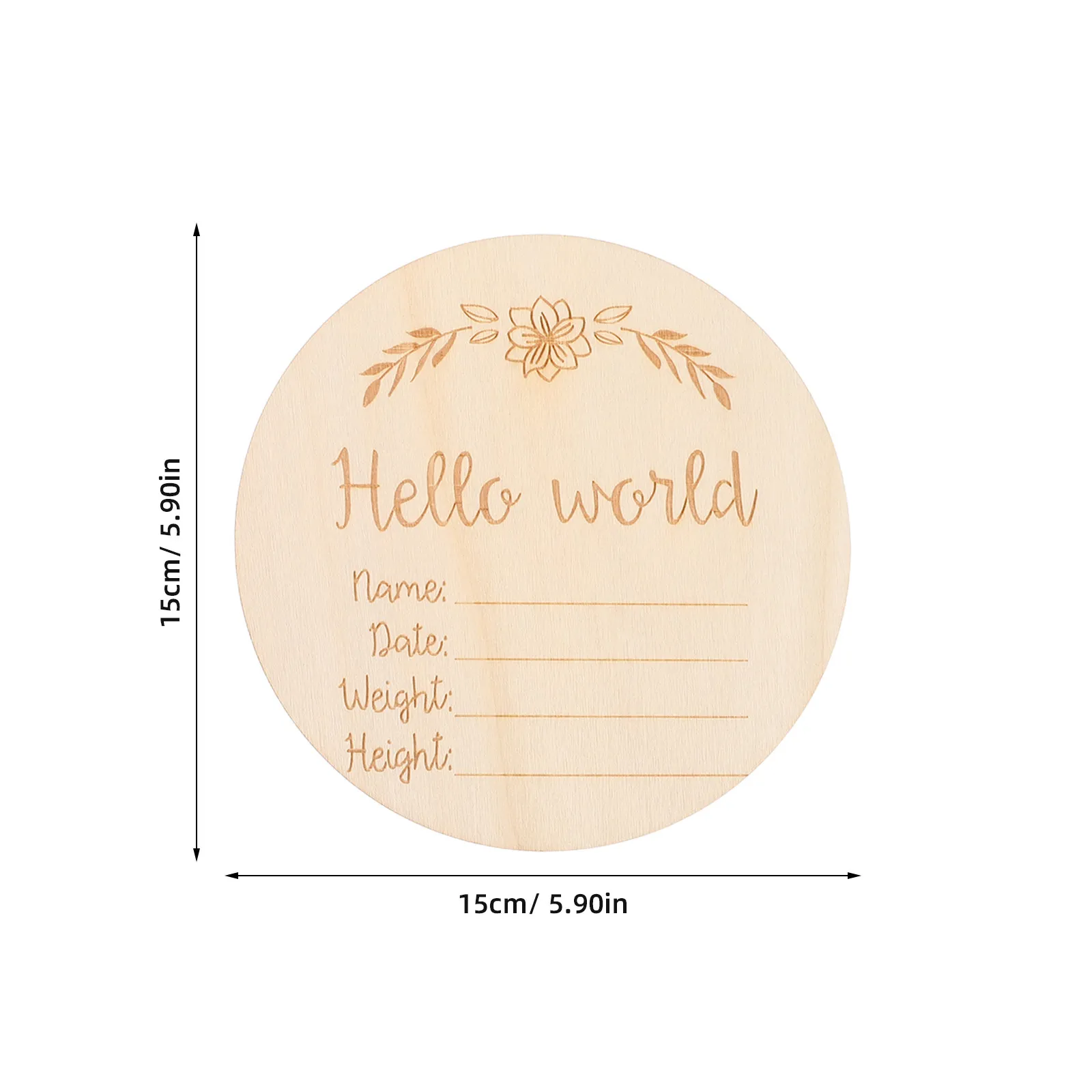 12Pcs Wooden Baby Milestone Cards Monthly Growth Photo Props Double Sided Engraved Neutral Design Newborn Photography