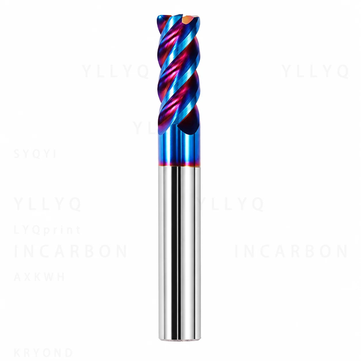 HRC65 4 Flute Corner Radius End Mill R0.2 R0.5 R1 Tungsten Carbide Bull Nose Cutter for CNC Surface Machining Milling Tool Bit