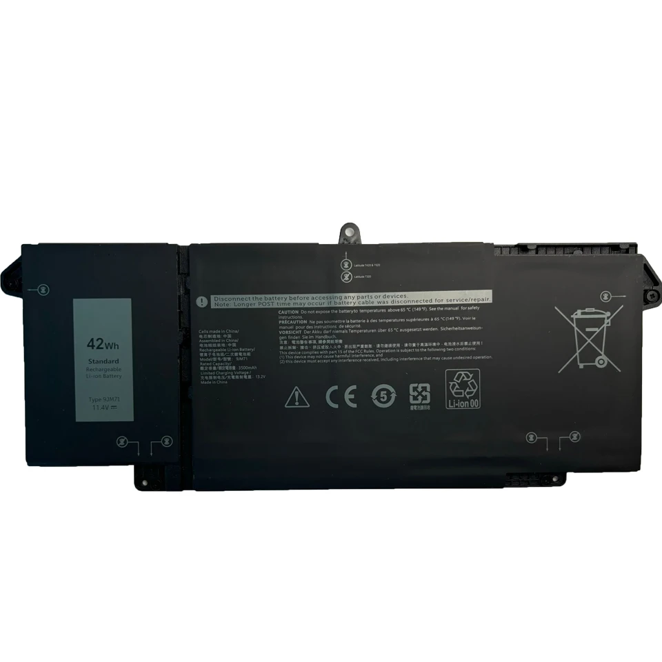 7XINbox 11.4V 42WH 9JM71 Laptop battery For Dell Latitude 5320 7320 7420 7520 HDGJ8 MHR4G 7FMXV TN2GY 4M1JN 1PP63