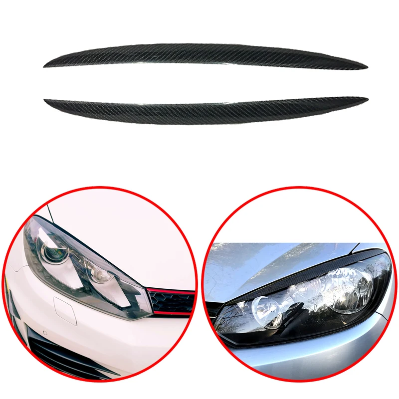 

For Volkswagen VW Golf 6 MK6 GTI GTD GTE 2008-2012 Headlight Eyelid Lamp Eyebrow Car Front Head Light Lid Lamp Cover Trim