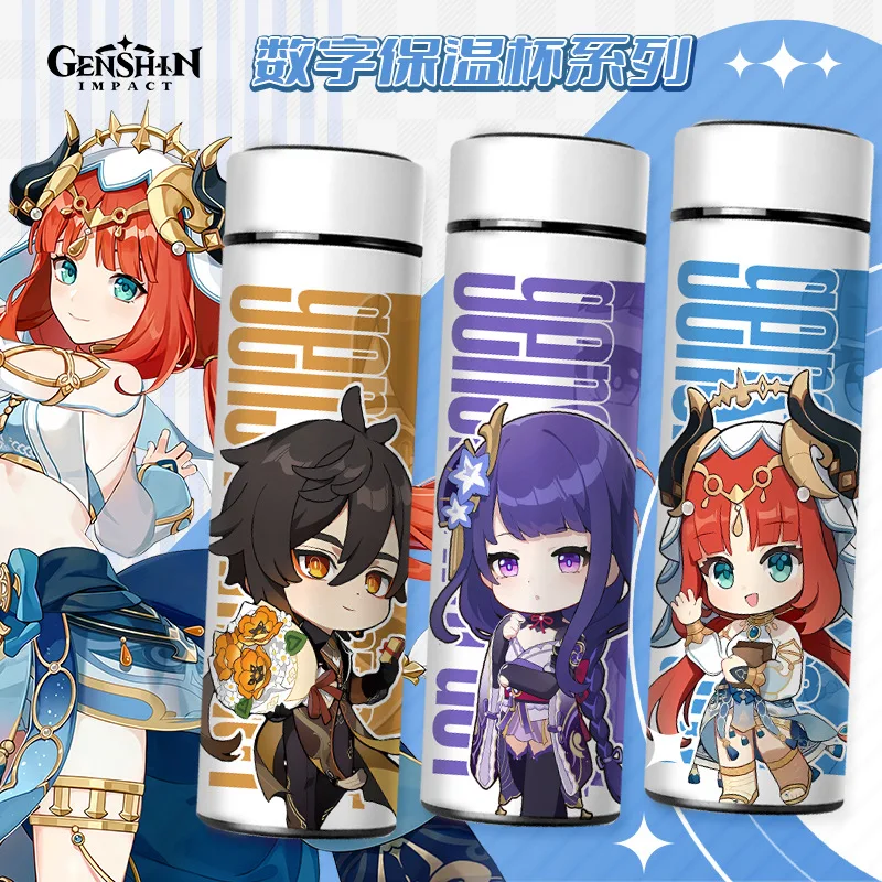 

Game Genshin Impact Anime Water Cup Mug Zhongli Hutao Cosplay Stainless Steel Coffee Cup Game Cup For Men Women Gifts