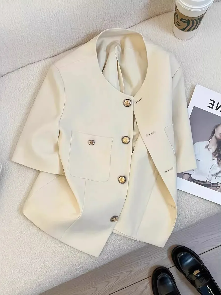 

Ele ort Sve round Ne Suit Jaet Женская модная летняя высококачественная верхняя одежда Sensation Fraance Sle Top Quali