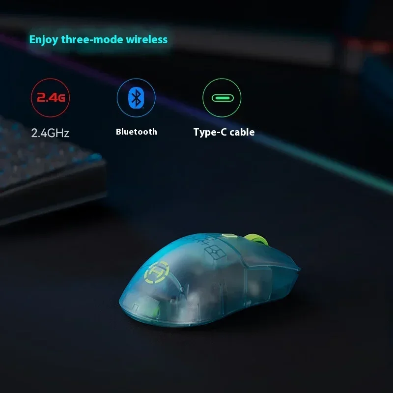 Imagem -02 - Pro Wireless Gaming Mouse Três Modo de Velocidade Low Delay Lightpeso Mice Flash E-sports Office pc Gamer Homem Presentes Hecate-g3m