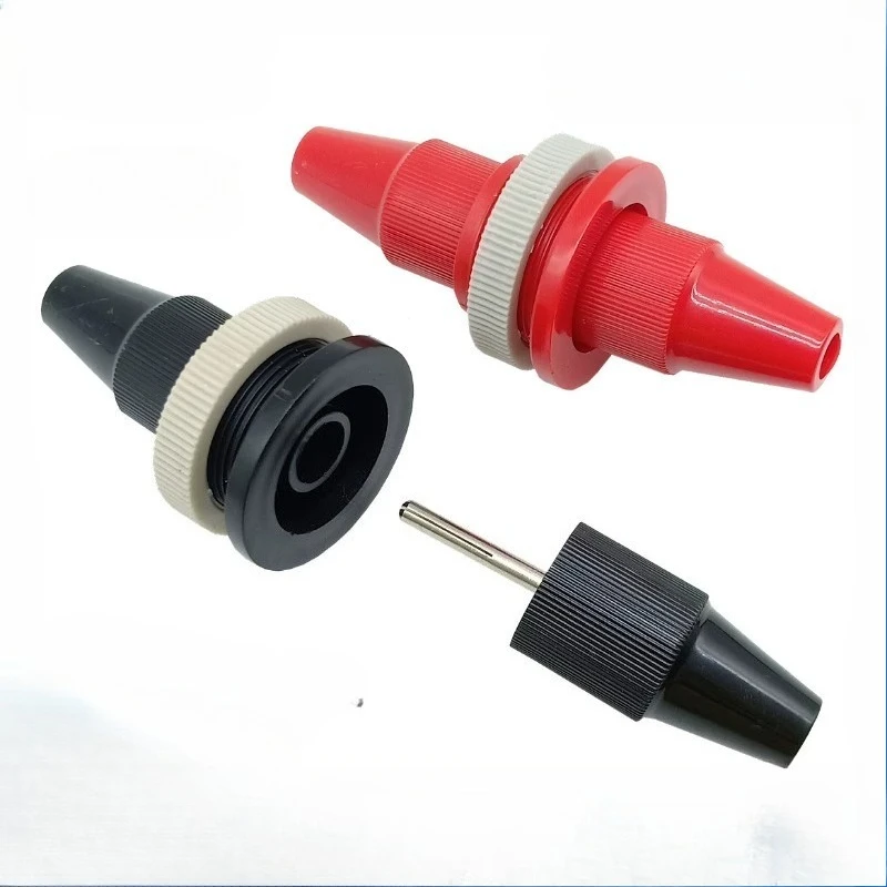 10KV-50KV High Voltage Banana Plug 4mm High Voltage Socket Pure Copper Spiral Lockable High Voltage Terminal