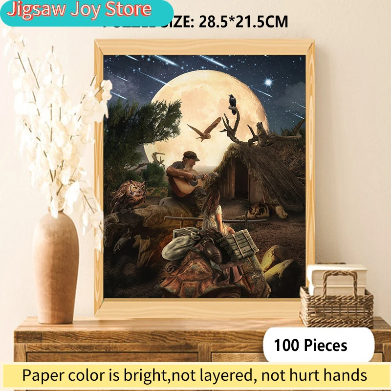 100 Pieces Jigsaw Puzzle Assembling Picture Cartoon Animals Travel Girl Decompression Puzzles Toy Educational Gifts