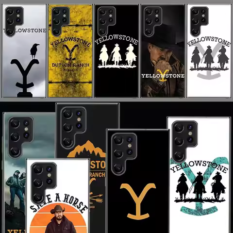 Yellowstone TV Show Cover For Samsung Galaxy S21 S20 S23 FE S22+ S24 Ultra S25 Edge Phone Case S10 Plus Clear Capa Coque Pattern