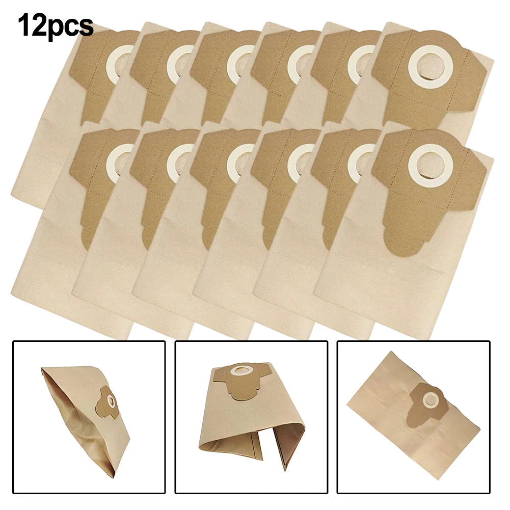 12 Vacuum Bags Microfleece for HOOVER WORKSHOP HC2003WD 15L PULLMAN WD20LSS0 and Compatible Models Including VX40