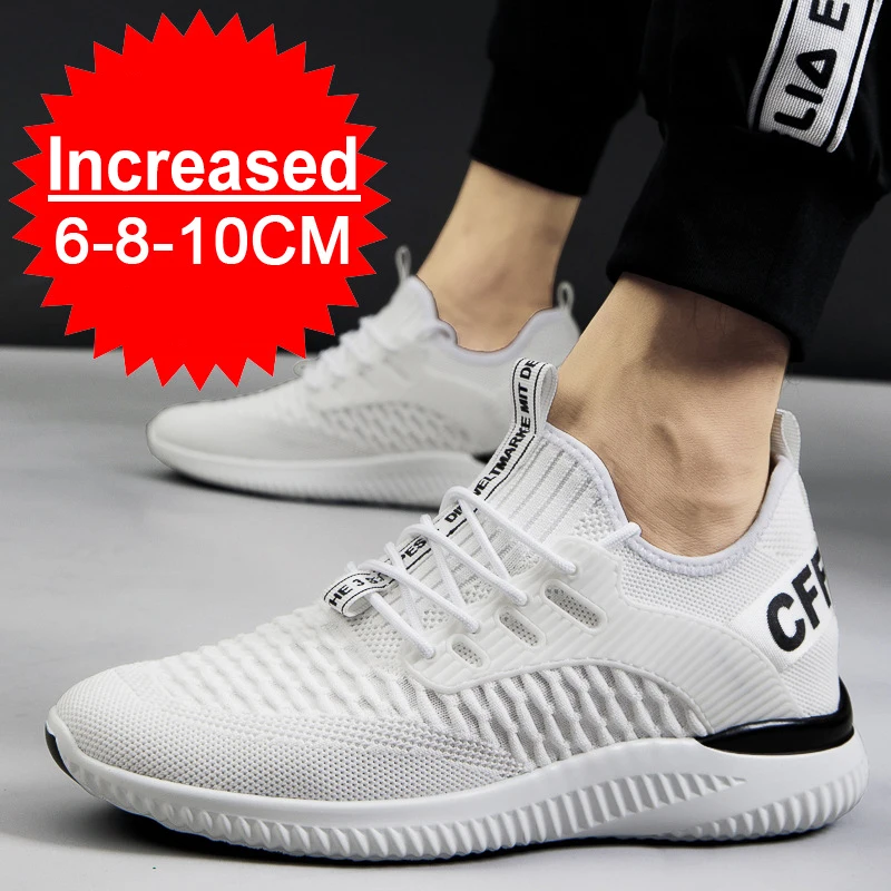 

Men Elevator Shoes Height Increase Sneakers Shoes for Men 10cm Breathable Casual Shoes Invisible Inner Heightening 8cm Men Shoes