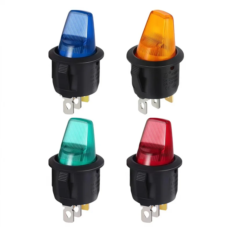 1PCS Rocker Switch ON-OFF 12V  220V LED Illuminated Lamp With Specail Button Toggle Switches For Auto Car Motor