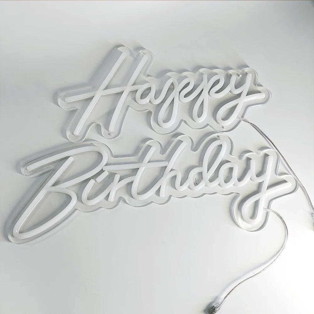 LED Number Neon 0-9 Number Party Sign 38cm Birthday Number Lights USB Powered Dimmable With Base For Background Decoration