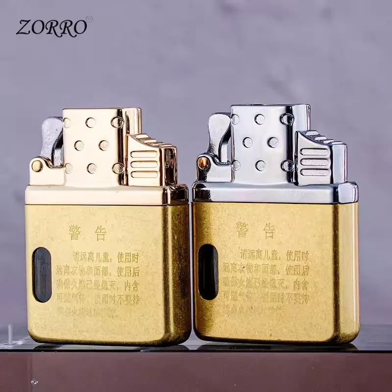 Zorro Original Butane Gas Insert Movement Accessories Replace Inner Liner Windproof Single Double Jet Transparent Visible Gas