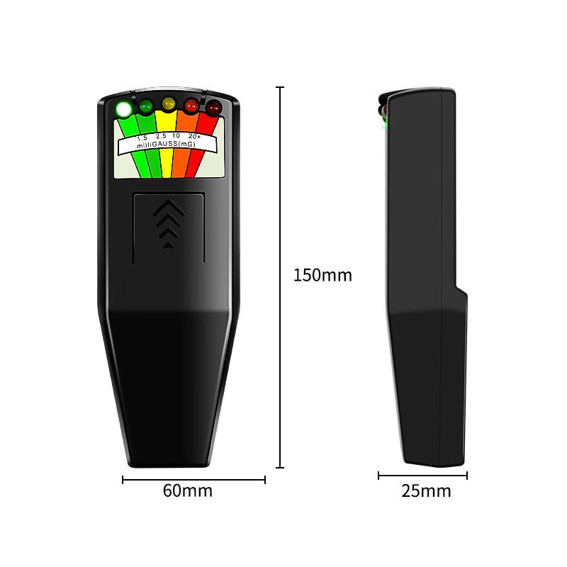 Misuratore EMF a 5 LED con 4 movimenti luminosi Palline per gatti Misuratore di radiazioni di campo elettromagnetico 50Hz-2000MHz Kit di attrezzature per la caccia ai fantasmi