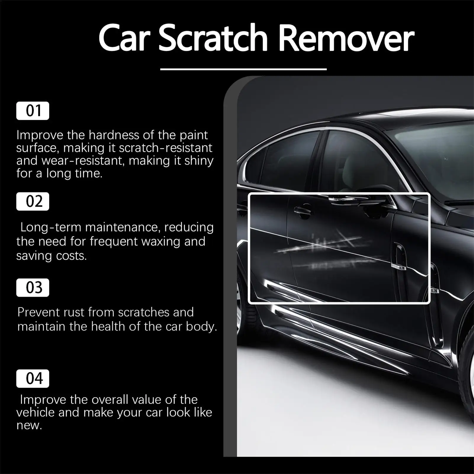 Scratch Repair For Vehicles 100g Swirls Eraser Restorer With Sponge Scratch Remover Cars For Light Oxidation Water Spots Paint