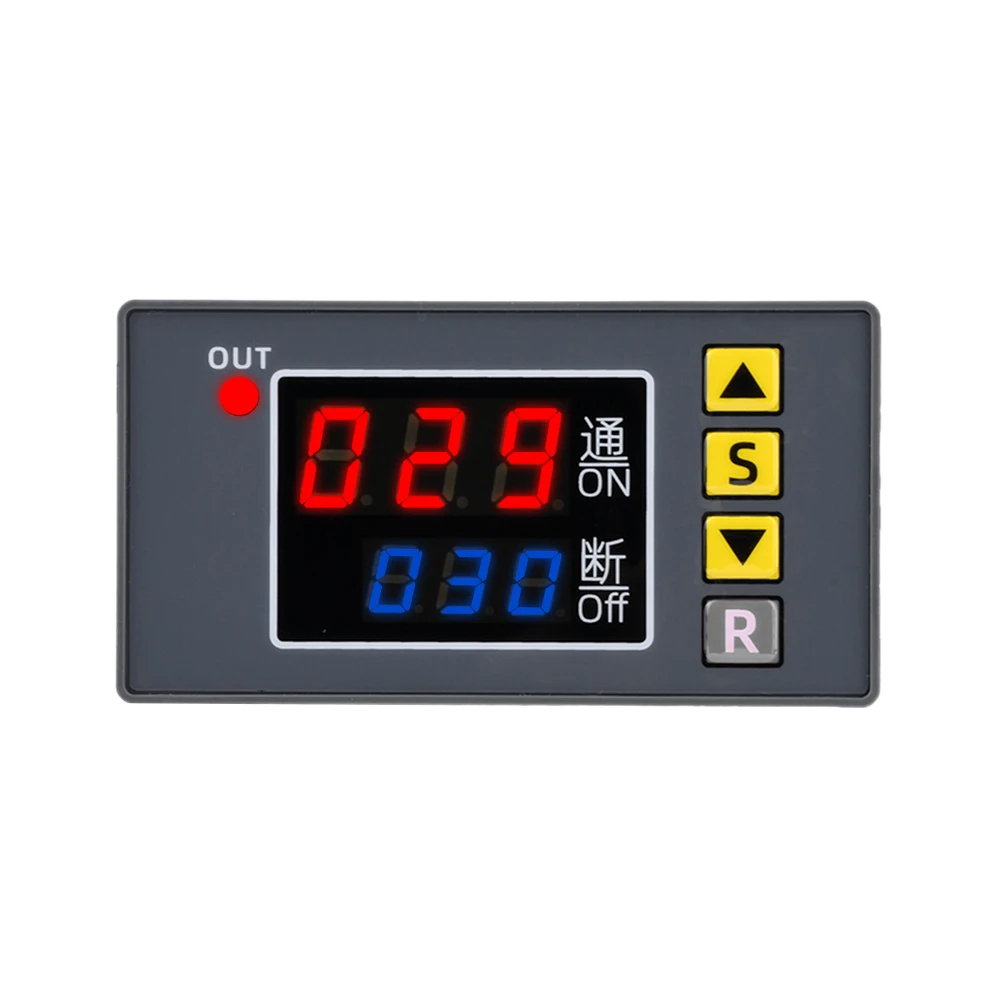 T3231 AC110-20V DC12V digital delay relay LED display cycle timer control switch adjustable timing delay relay switch