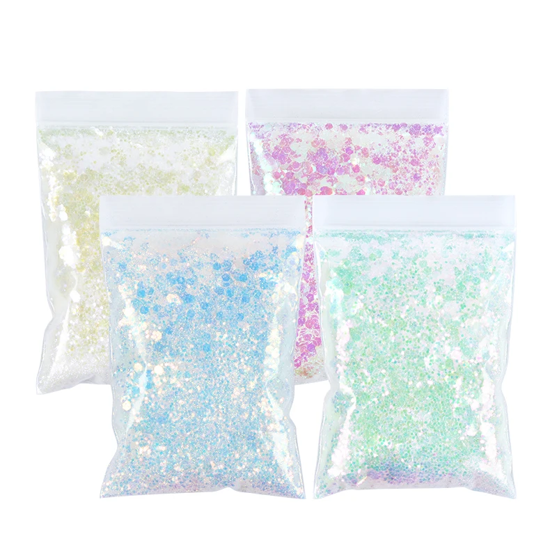 50g AB Mermaid Chunky Glitter Sequins Epoxy Resin Silicone Mold Filler Mixed Iridescent Hexagon Flakes DIY Jewelry Crafts Making