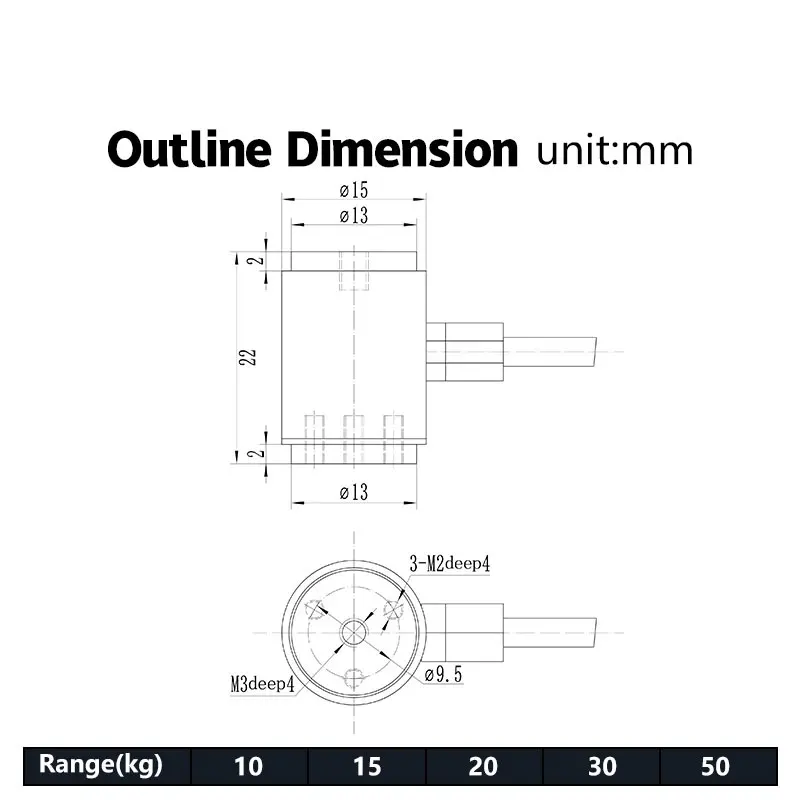 Рисунок 3 - Миниатюрный кнопочный датчик нагрузки