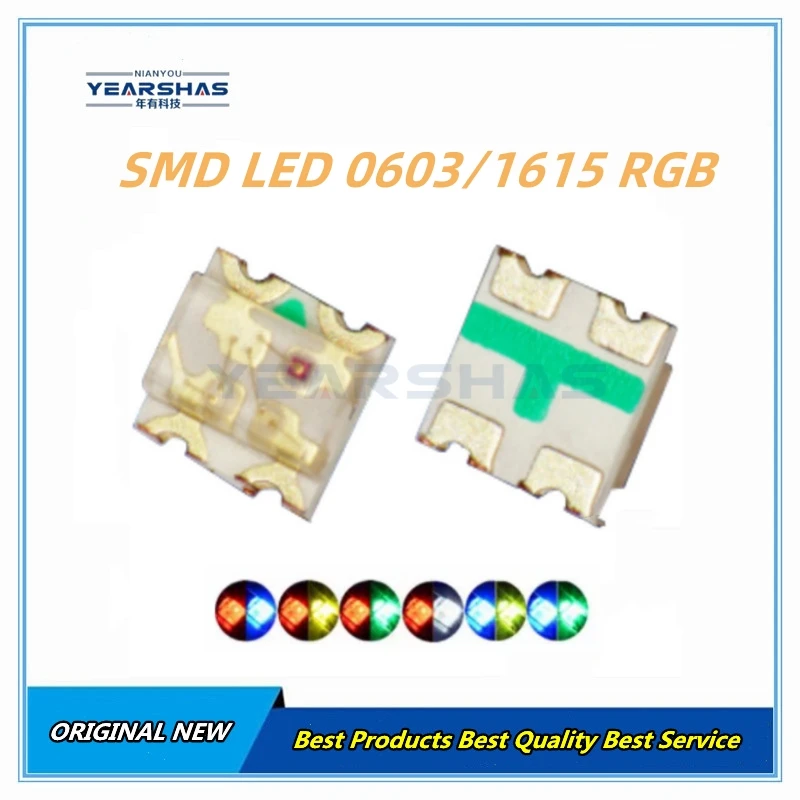 SMD0603 100pcs  SMD LED 1615 Bi-Color Red-Blue/Green/Yellow/blue-Green/White yellow-green LEDs 1/35 model train railway modeling