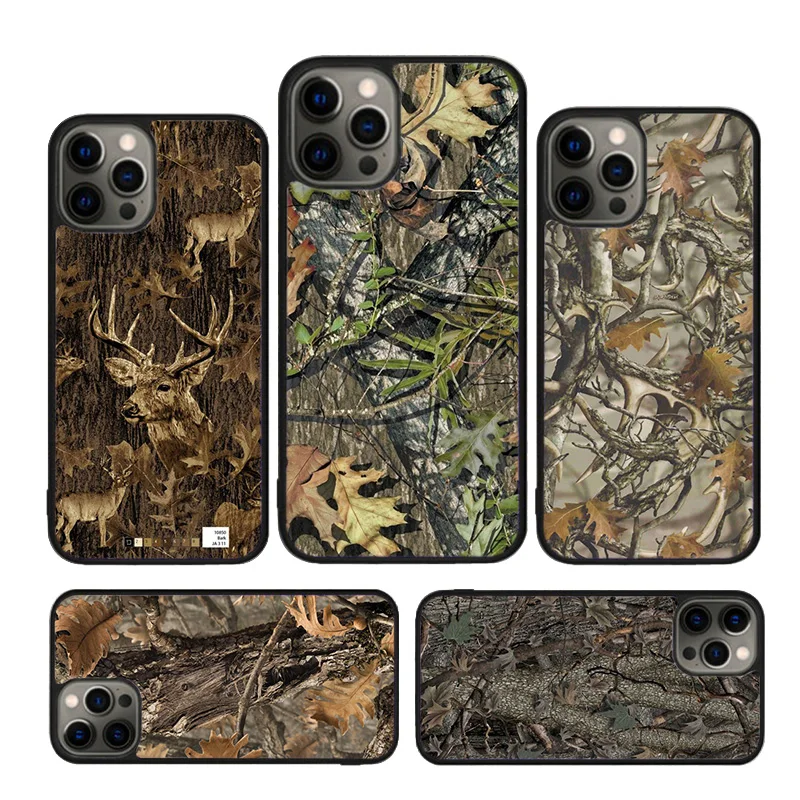 Deer Hunting Camo Phone Case for iPhone 15 16 14 12 13 mini PLUS X XS XR 11 PRO MAX Back Cover Fundas Shell