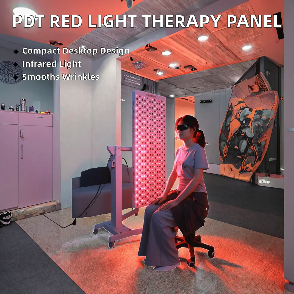 Salon Sauna Use Standing Full Body Face PDT Machine 660nm 850nm Infrared LED Red Light Therapy Panel PC Material CN Feet US