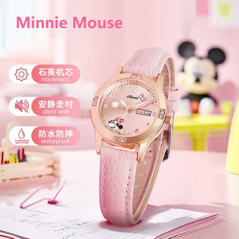 Disney Princess Snow White For Children Watch Cartoon Quartz WristWatch Girl Young Lady Student Luminous Frozen New Gift Relogio
