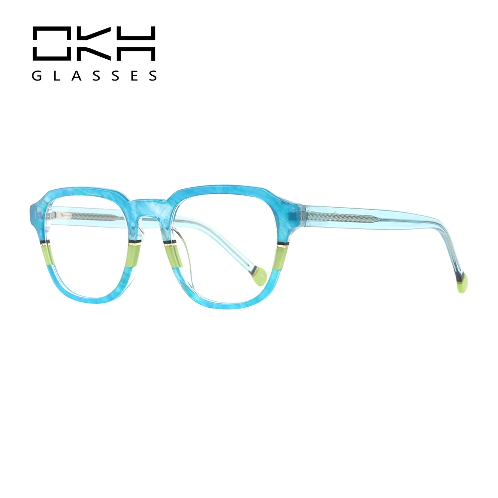 

OKH Italy design women's reading glasses multi color acetate round glasses lunettes myopia femme prescription glasses 1059