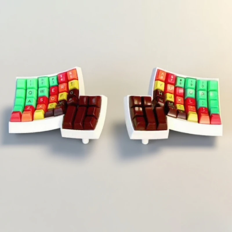 

Комплект изогнутой клавиатуры Dactyl, проводная 3D-печать + сварка, разделенная клавиатура, игровая механическая клавиатура с горячей заменой, подарок для ПК Ergodox